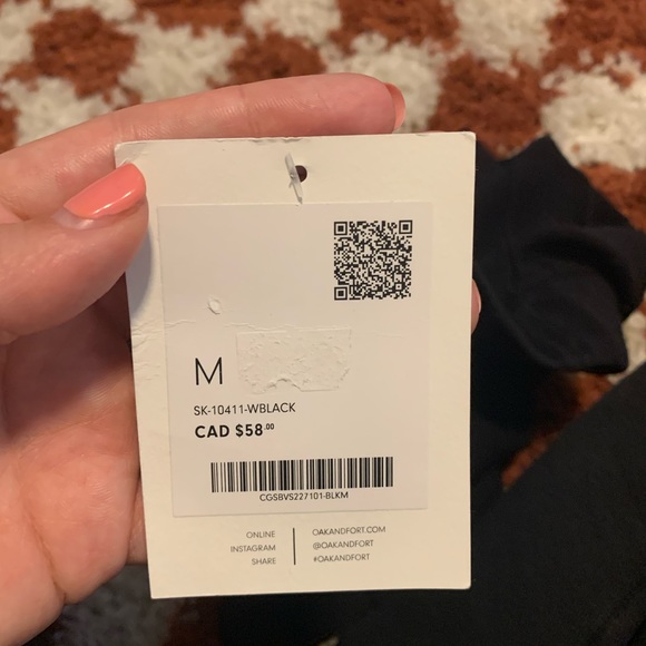 NWT Oak + Fort Pleated Mini Skirt Size M - Picture 5 of 5